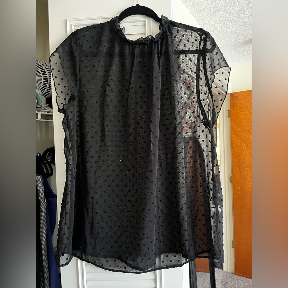 Black Womens Sheer Top